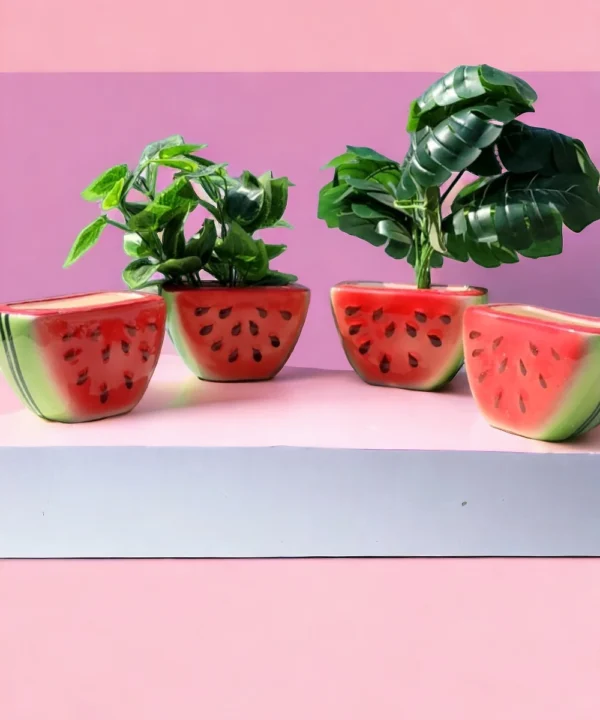 watermelon ceramic pot | set of 4