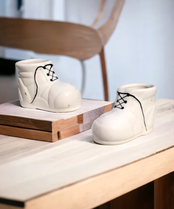 shoes design ceramic pot for home decore