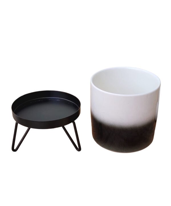 designer ceramic pots with stand